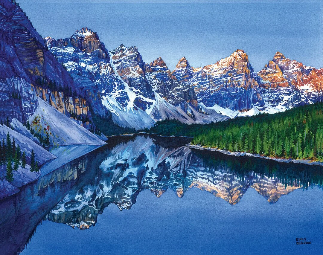 Moraine Lake 11x14 Art Print | Canadian Rockies Mountain Landscape